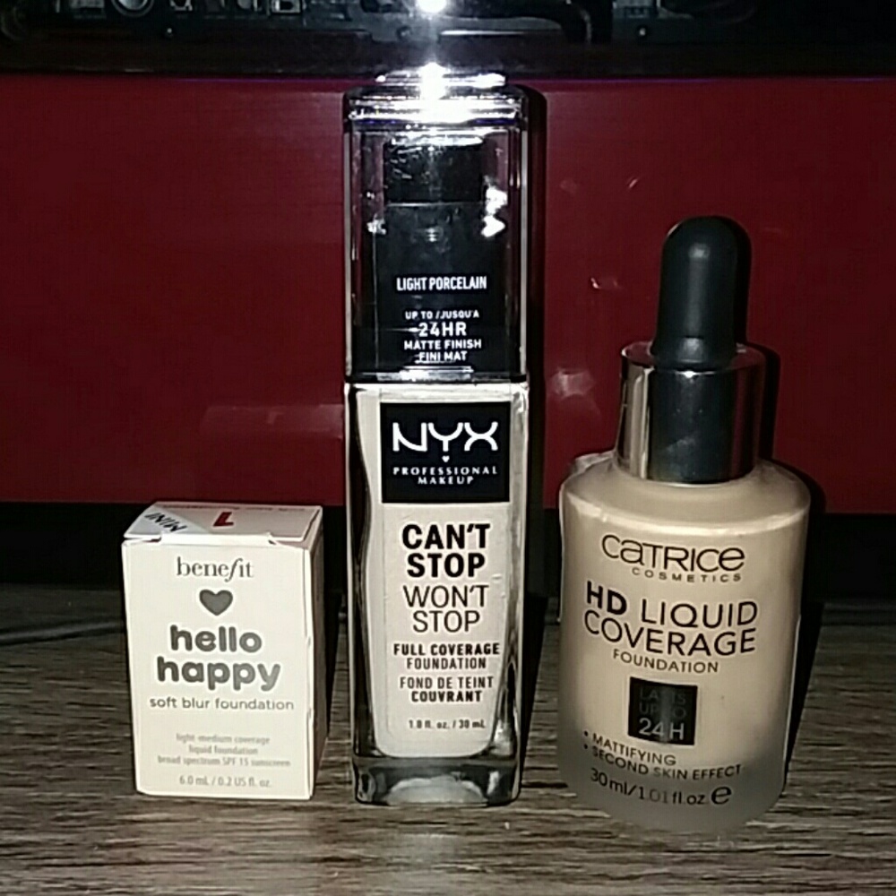 NYX, Catrice, Benefit, light fair foundations NEW*